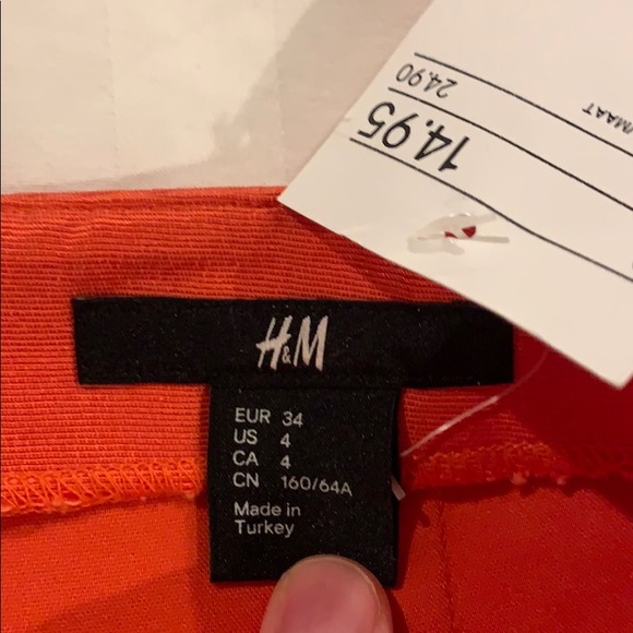 NWT H&M orange mini skirt! - Picture 3 of 4